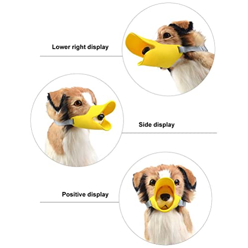 Tixiyu Hundemaulkorb, weiche Silikon-Hunde-Mundabdeckungen, um Beißen, Kauen und Bellen zu verhindern, Silikon-Entenschnabel-Hunde-Maulschutz kleine, mittelgroße Hunde