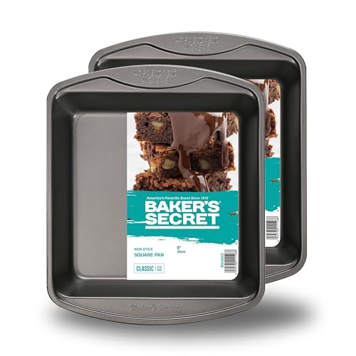 Baker's Secret 2pcs Nonstick Square Cake Pan 8