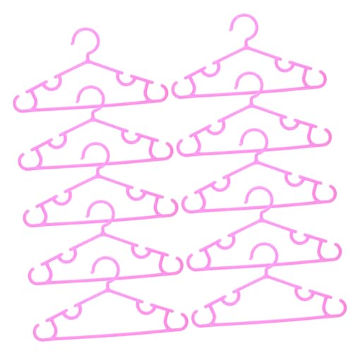 HOOTNEE 10pcs Children Hanger Clothes Rack Skirt Hangers Clothes Hangers Newborn Hangers Plastic Hangers Dress Hanger Hangers for Clothes Plastic Hanger Hanger Pink Pp
