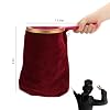 2 Pcs Magic Props Change Bag with Paper Pull Flower, Magic Change Bag with Zipper Twisting Handle Trick Pouch Stage Prop Accessories Make Things Appear or Disappear for Magic Tricks