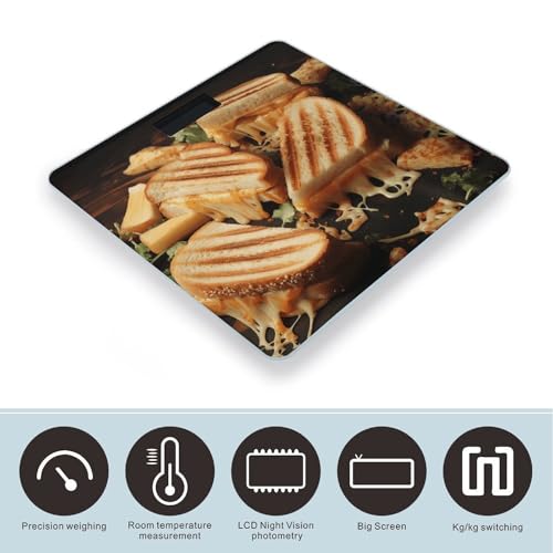 Báscula digital para baño con vidrio templado y LCD miniatura 3