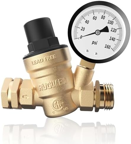 RVGUARD RV Water Pressure Regulator Valve, CSA Approved, Lead-Fre...