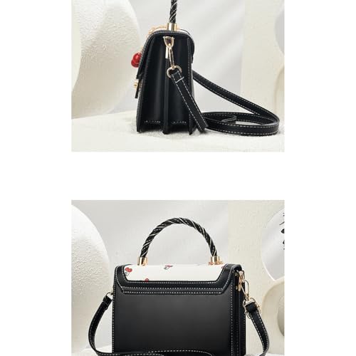 Cherry Handbag Y2K for Women with Charm Wallet Cherry Print Top Hand Crossbody Purse Kawaii Sweet Cute Bag Fashionable Daily 5