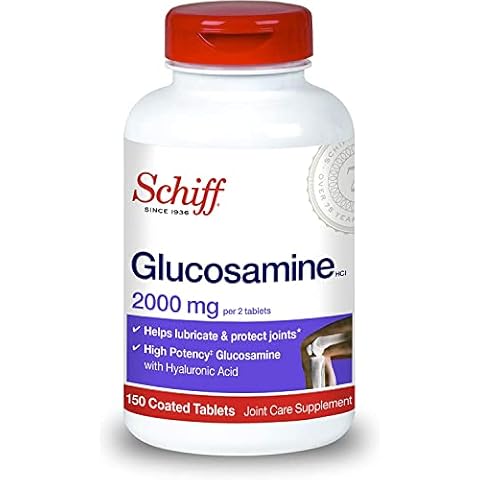 SCHIFF Glucosamine 2000Mg With Hyaluronic Acid, 150 Tablets - Joint Supplement (Pack Of 3) Cover
