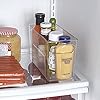Copco Narrow Clear Bin, 10.5 x 4.5 x 6-Inch, for Kitchen, Fridge, Pantry, Laundry, and More