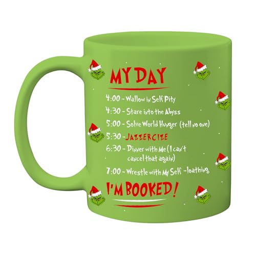 Homythe Funny Christmas Mug, Novelty Holiday Coffee Mug, 325ML Xmas Drinking Cup, Christmas Party Cups for Table Decorations, White Elephant Gifts for Women Men Coworkers Friends