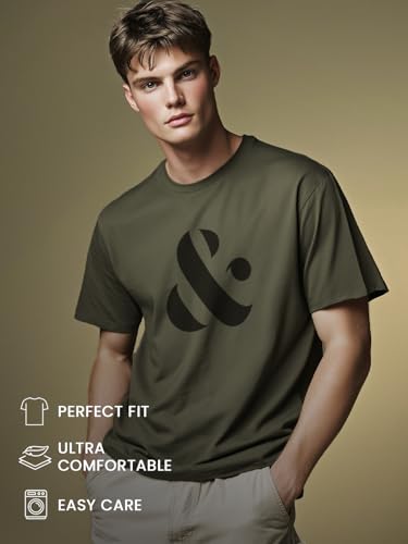 Image of Nobero 100% Cotton Tshirts for Men Combo Pack of 3 | Regular Fit | Printed | Round Neck Half Sleeve