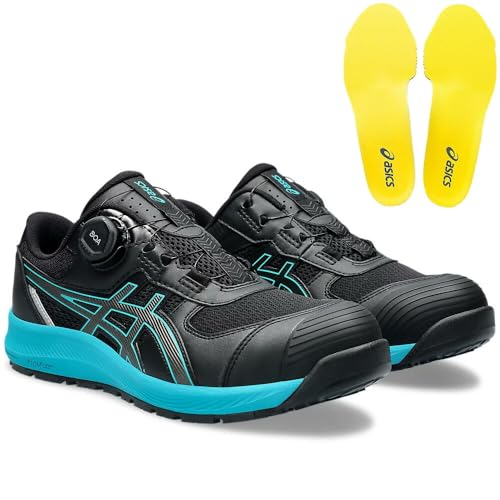アシックス asics 安全靴 作業靴 ウィンジョブ 【CP219】 BOA 1273A092 001:ブラック×ガンメタル 25.0cm + 取替用 インソール 【1273A008】(750:イエロー)S セット品