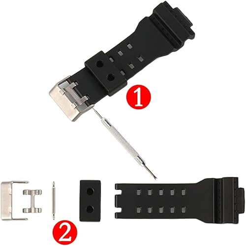 Miniatura 5 de MCXGL Correa negra de repuesto para correa de reloj Casio, 3 paquetes (0.709 in, 0.787 in, 0.866 in, 0.945 in)