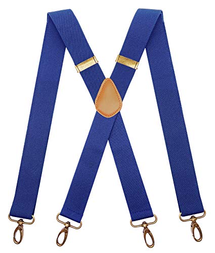 MENDENG Suspenders for Men Vintage 4 Swivel Hook Adjustable Braces Groomsmen