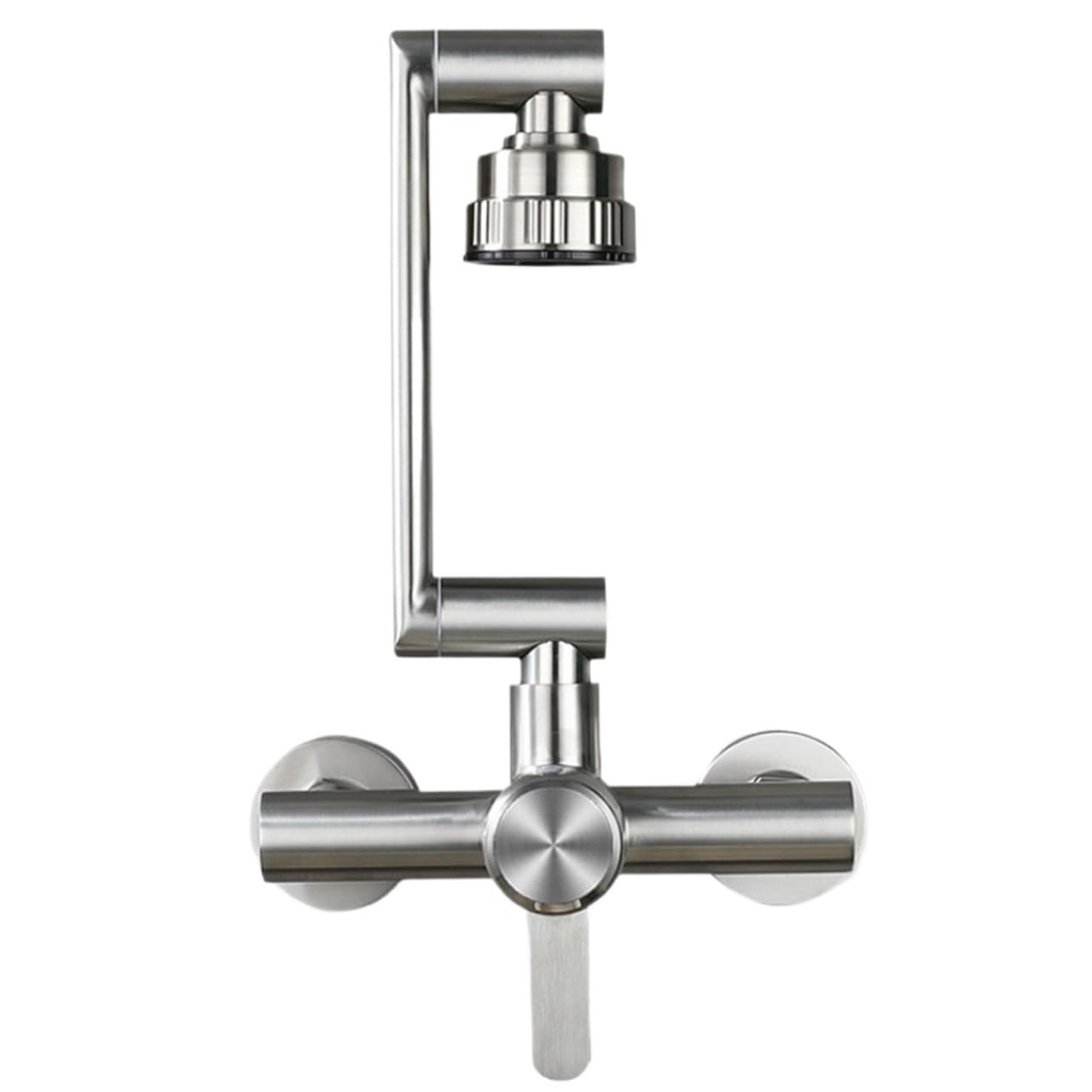 Yadzisw Color02 Wall-Mounted Stainless Steel Kitchen Faucet, 360° Swivel Hot & Cold Mixer Tap For Sink And Bathroom