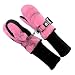 Chakka Snowblokka Waterproof Stay On Nylon Kid's Snow Mittens with Extra Long Sleeve - Pink Medium