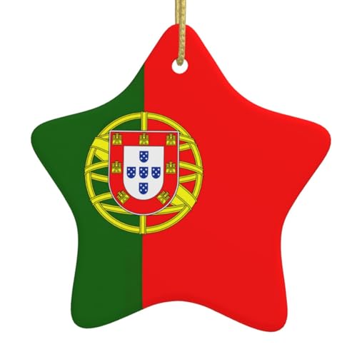 Bandera portuguesa de Navidad de cerámica con forma de estrella colgante para decoración de fiesta