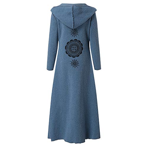 Plus Size Coats For Women Fall Winter Halloween Costumes Graphic Hoodie Jacket Long Sleeve Gothic Renaissance Coat,Ladies Oversized Lace Outerwear Warm Long Cardigan Light Jacket(Navy,X-Large) #TOP3