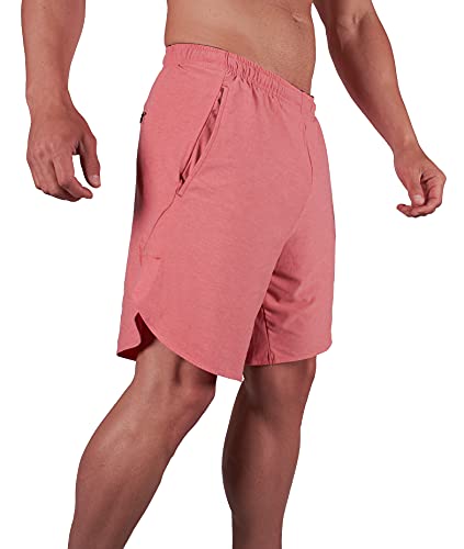 Ronex Sports Sportshorts - Herren Shorts Ideal zum Laufen, Joggen, Fitness und Freizeit - Sporthose Kurze Hose und Training Shorts (Rose, L, l) Cover