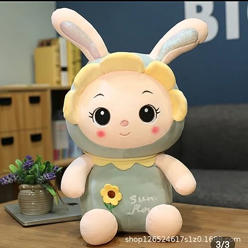 Image of A Little Swag Cute Sunflower Rabbit Bunny Stuffed Doll Plush Soft Toys Play for Kids Boys Girls, 25 cm