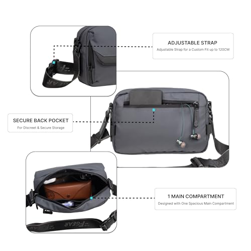 Image of F Gear Girona Soft Tablet Crossbody Sling Bag|Premium Finish with Tablet Sleeve|Stylish, Compact Everyday Sling Bag for Travel, Work & Commute|1 Compartment & 2 Pockets|Back Hidden Pocket