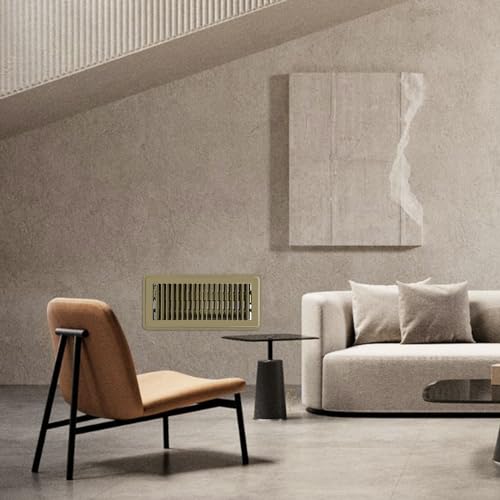 Grilles d'aération de plancher métal 10,2x25,4 cm ventilation maison mur