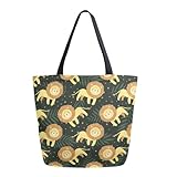 Bolsos Bandolera Lindo León Bolsas Tote Bag Resistente Bolsa De Hombro...