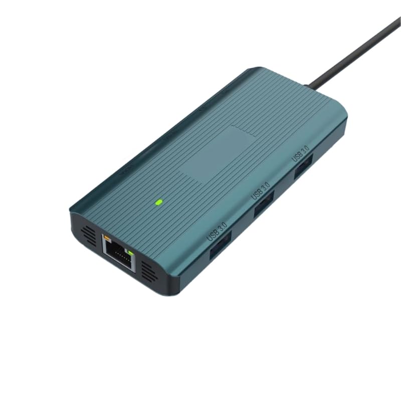 UC961 - Adaptador USB C 9 en 1 USB 3.0 HDTV para computadora portátil de escritorio