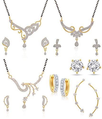 Jewels Galaxy Precious Collection Of Mangalsutra Set Earcuff