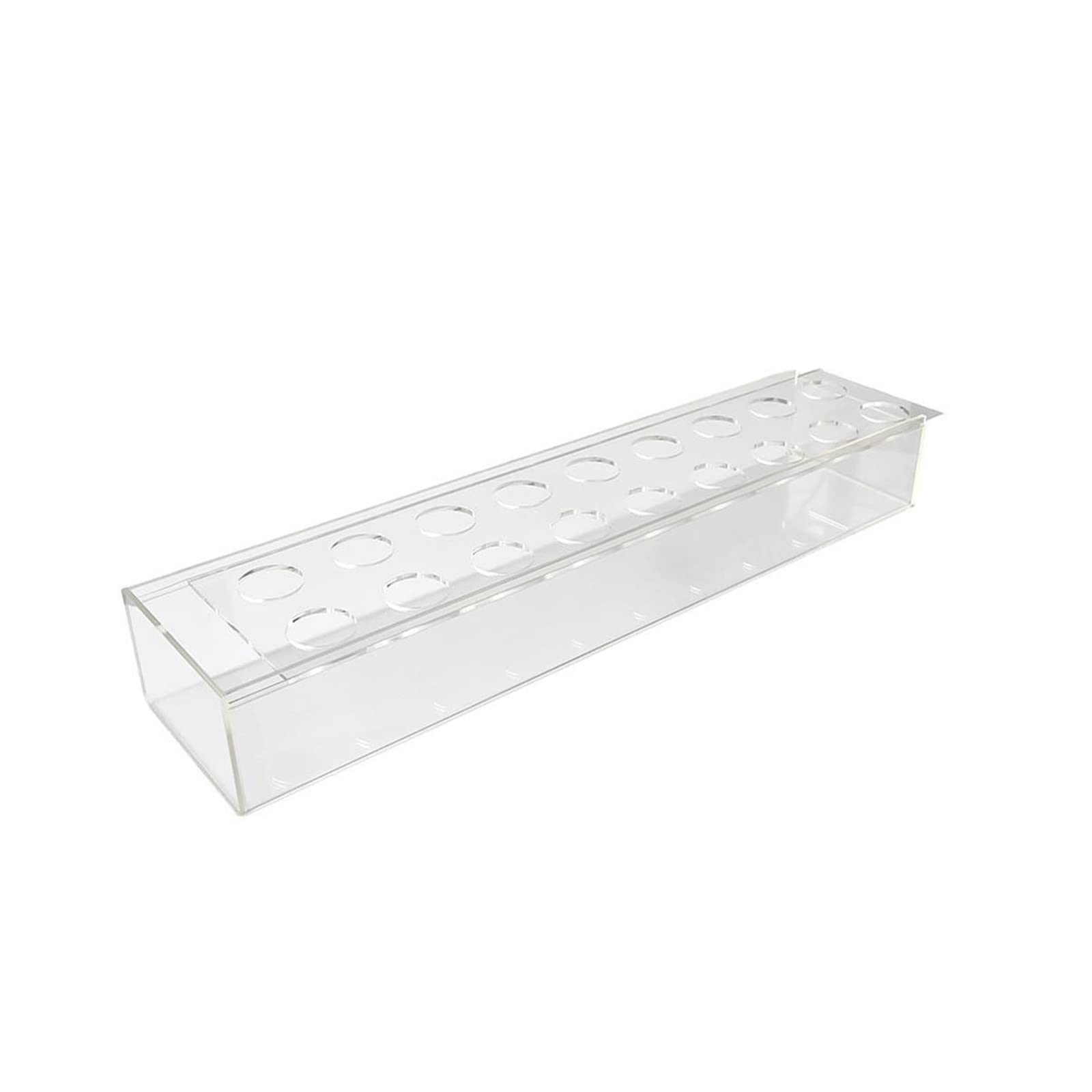 Vase rectangulaire acrylique transparent blanc E pour table