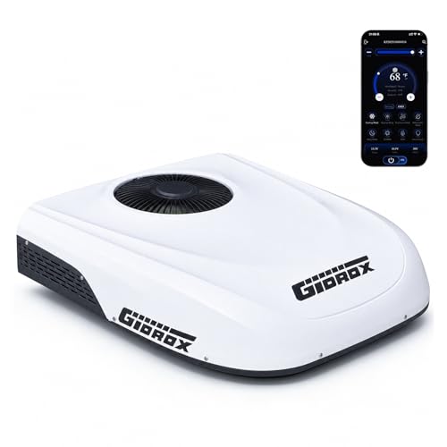 Gidrox 10000 BTU 12V DC RV Air Conditioner - Battery Powered, Low Power Consumption, Ultra Quiet &...