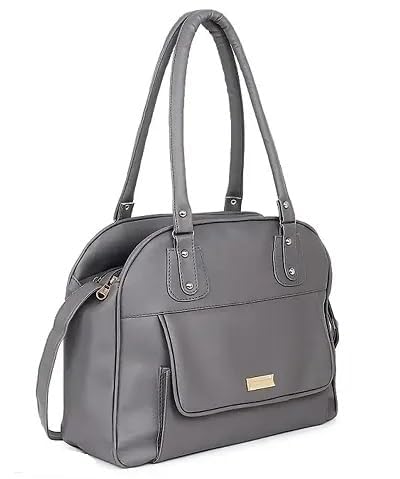 Blessing always Women Faux Leather Handbags, with Internal Pocket, Zip Pocket Canvas Handbag for Ladies (Grey) (B0D94LQFT5) Amazon Price History, Amazon Price Tracker