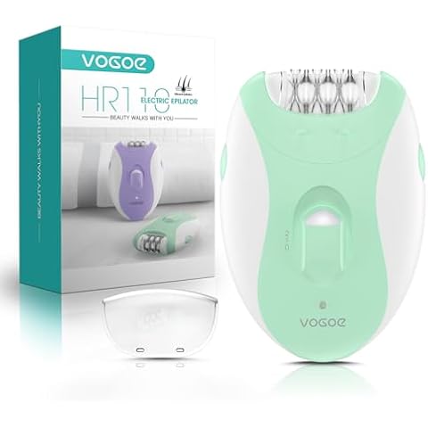 VOGOE Epilators Hair Removal for Women with 21 Tweezers & LED Light, 2 Speeds Cordless Epilator for Women, Electric Hair Removal Epilators Rechargeable for Arms & Legs, Green HR110 Cover