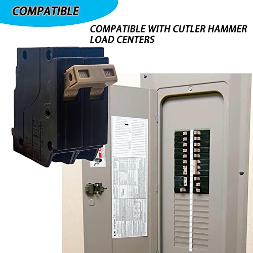 New Ch260 2-Pole 60-Amp Circuit Breaker, Type Ch 3/4-Inch Plug-On Molded Case Circuit Breaker, 10 Kaic, 120/240V, Thermal Magnetic Protection, Fit For Cutler Hammer Load Centers (5 Years Warranty) #TOP5