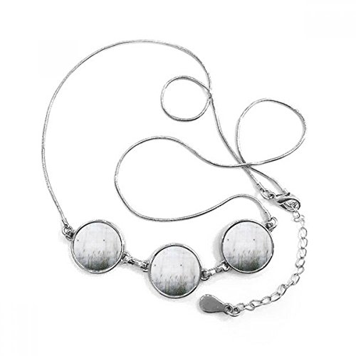 Collier pendentif rond avec illustration de roseau pour femme et homme