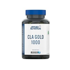 Applied Nutrition CLA Gold 1000, Conjugated Linoleic Acid, Derives from Safflower Oil, Aids Weight Management, Breaks Down Saturated Fat – Blue, 100 Count