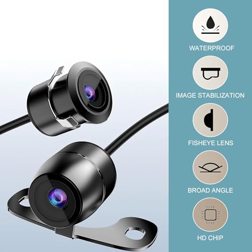Image of 1 PC Car HD Night Vision CCD Rear View Camera, IP68 Waterproof, 170 Degree Wide-Angle, Dynamic Path Guide Line, for Most Vehicles (Black)