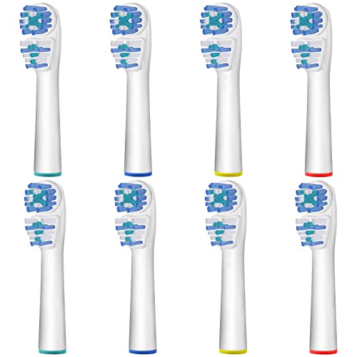 Dual Clean Replacement Brush Heads Compatible With Oral B Electric Toothbrushes, Fits 100 500 1000 2000 3000 5000 6000 7000 And More Models, 8 Pack #TOP2