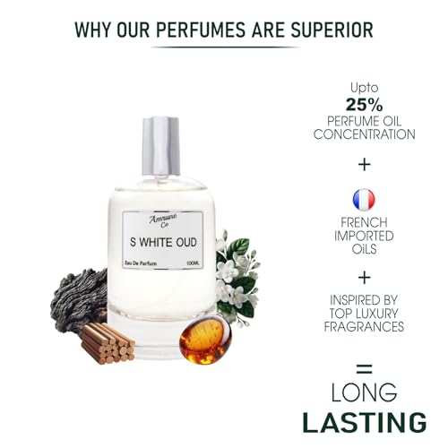 Image of S White Oud | Luxury Unisex Eau De Parfum | Oud Amber Fresh Spicy | White oud for Men & Women | Strong & Long Lasting Fragrance | Luxury Gift for Him & Her | 100 ml