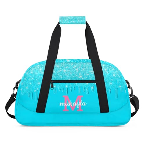 Personalized Duffle Bag for Women Girls with Name Custom Kids Dance Ballet Gym Bag Sports Travel Bag