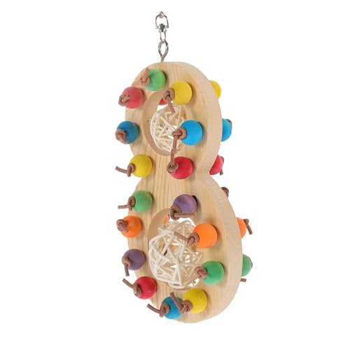 MERRYHAPY Perroquet Jouet à Mâcher Rotin pour Oiseaux Jouet Suspendu Éducatif pour Cage à Oiseaux Amusement Et