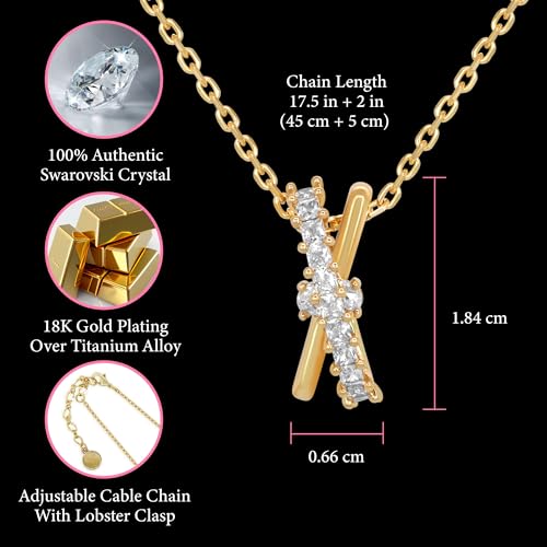 TRYNDI Golden Twist 18k Gold Plated Necklace for Women - Mother’s, Valentine’s Day, Birthday, Anniversary Jewelry Gifts - Romantic Pendant Necklace Gifts for Girlfriend, Soulmate, Wife4