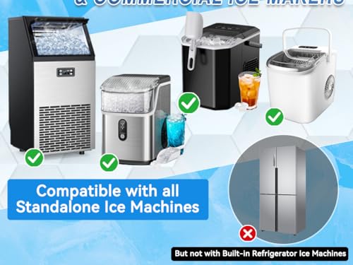 Image of Ice Machine Cleaner Tablets Descaler 36 Pack, Countertop Ice Maker Cleaner Tablets, Nickel Safe, Effective Remove Hard Water & Mineral Buildup for Countertop, Nugget Ice Makers,Crystal Clear Ice