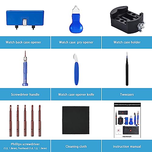 Easytime ET-P25 Watch Repair Kit - Watch Battery Replacement Tool Kit, Suitable For Watch Back Removal With Watch Back Remover Tools, Including Watch Opener Tool thumb #6