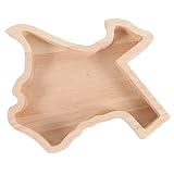 minkissy Holzplatte Form Rustikales Serviertablett Massivem Holz Dekorativer Organizer Für Schmuck Kleinigkeiten Für Heimische Einrichtung