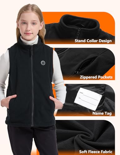 Kids Heated Fleece Vest with Battery, Electric Heating Vest for Boys and Girls.3