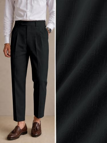 Image of TAGDO Men's Solid Colour Pant with Pocket || Casual Trosuer || Formal Trouser || Formal Slim Fit Pleated Pants for Men (2049)
