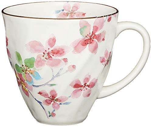 セラミック藍 花ごころ マグカップ 桜 サイズ:約φ9 H8.9 03646 セラミック藍 花ごころ マグカップ 桜 サイズ:約φ9 H8.9 03646