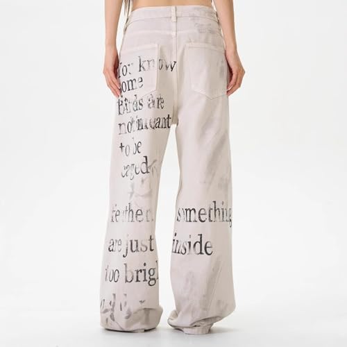 Baggy Jeans Men Vintage Y2k Wide Leg Denim Pants Relaxed Fit Graffiti Casual Open Bottom Streetwear for Skater Jeans4