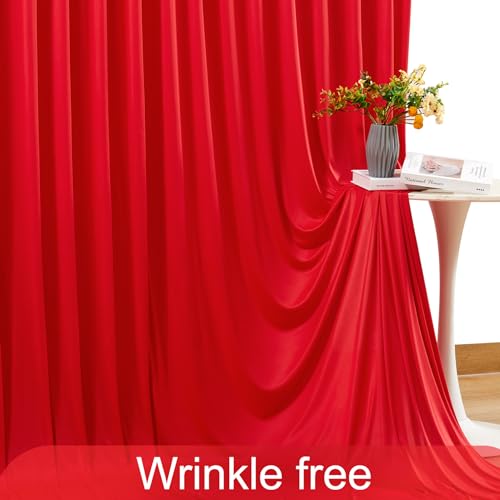Cortinas fondo rojo 10x10 pies 2 paneles para eventos miniatura 6