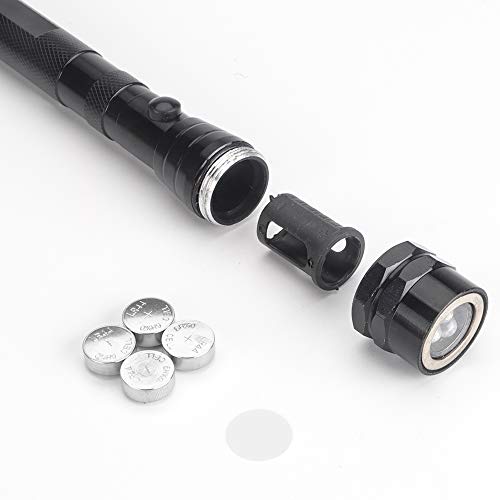 KIMILAR Telescoping Magnetic Pickup Tool, Telescoping Flexible Extensible 3 LED Flashlight, 5 Pound Magnet Telescopic Extending Torch Pick Up Tool (Max Length 22 Inch), 4 x LR44 Batteries Included - Thumbnail 2
