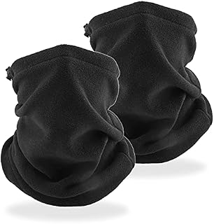 MIVAIUN 2 Pieces Winter Neck Warmer Fleece Windproof Neck Gaiter Snood for Men Women Thick Face Cover Scarf Cold Weather Headwear for Skiing Running Cycling Outdoor Sports