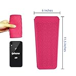 Curling-Iron-Mat-Heat-Resistant-Silicone-Mat-Pouch-Portable-Fast-Chilling-Food-Grade-Material-for-Curling-Iron-Hair-Straightener-Curling-Wand-Storage-Pink