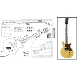 Cacerola Gibson Plan of Gibson Les Paul Jr. - Guitarra eléctrica con doble corte